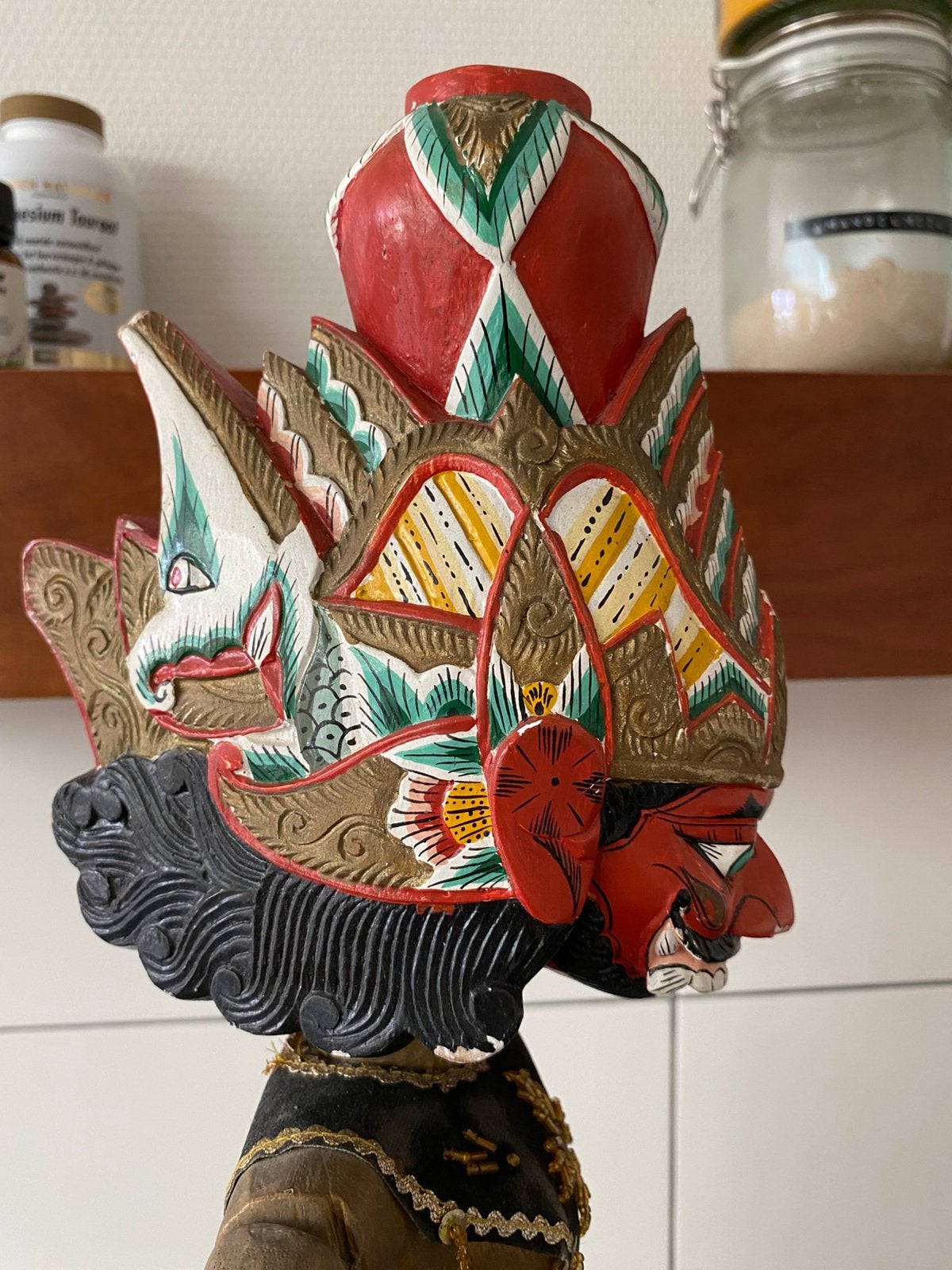 Wajang Golek, Java , Indonesie , 6x, hout, katoen, heel oud, Antiek en Kunst, Hout, Ophalen of Verzenden, Indonesië, Pop