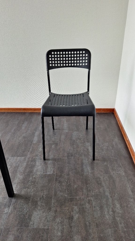 Zwarte eetkamer stoelen, Ophalen, Gebruikt, Zwart, Vier