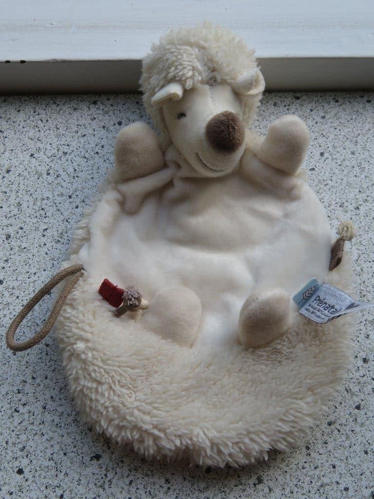 Knuffeldoek egel egeltje van Prénatal wit velours, Prénatal, Overige typen, Ophalen of Verzenden, Zo goed als nieuw