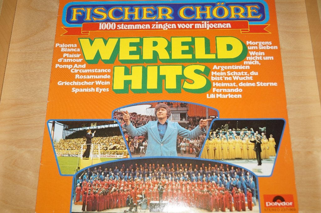 LP Fischer Chöre - Wereld Hits - krasvrij 1501, Ophalen, Zo goed als nieuw