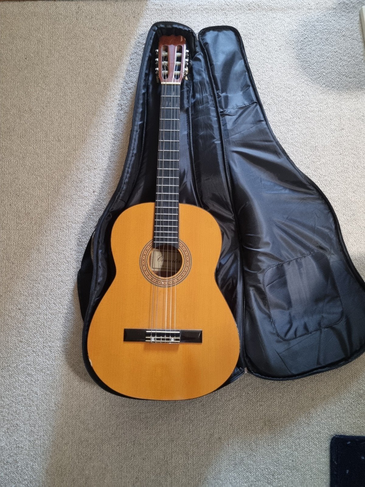 Gitaar met kapotte D-snaar + gratis gitaarhoes, Ophalen of Verzenden, Gebruikt, Klassieke of Spaanse gitaar, Met koffer
