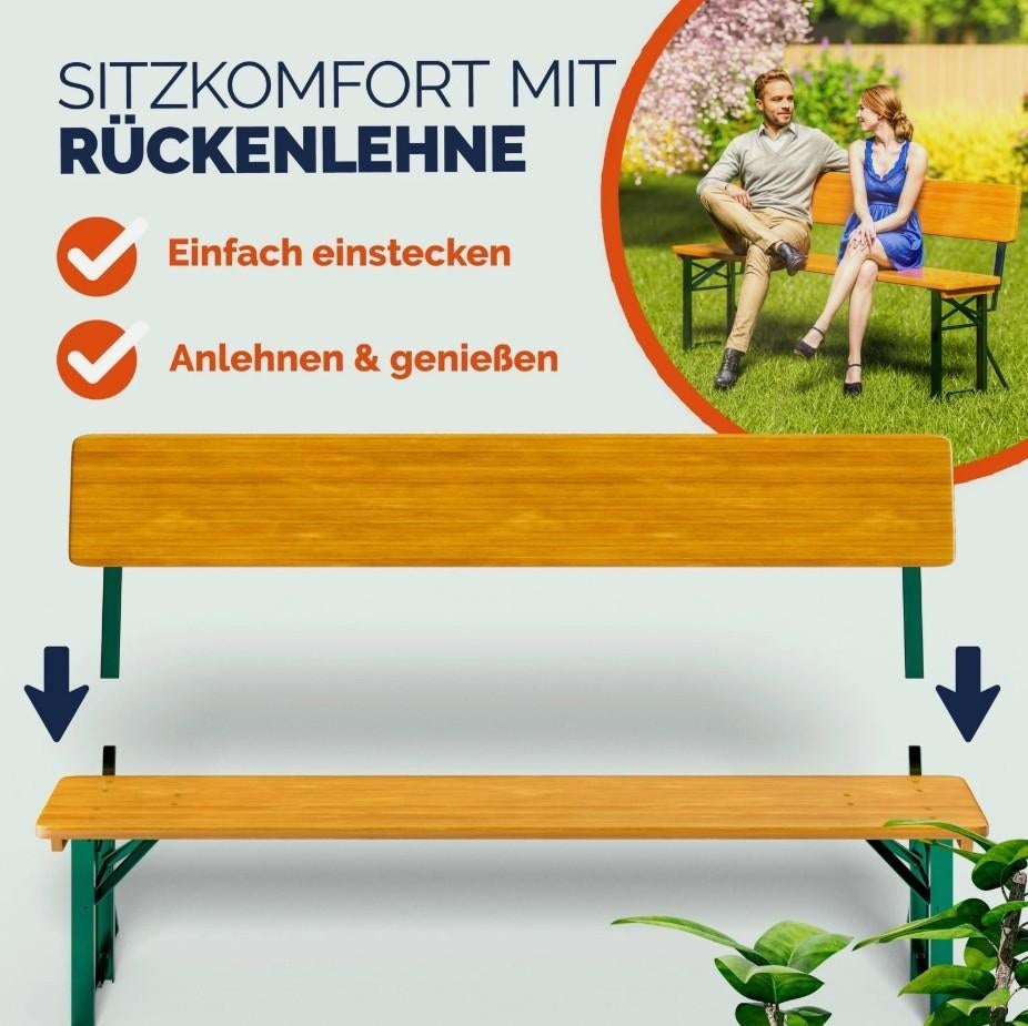 Biertafel biertafels bierbanken + rugleuning GRATIS BEZORGD!, Campingtafel, Verzenden, Nieuw, Nvt
