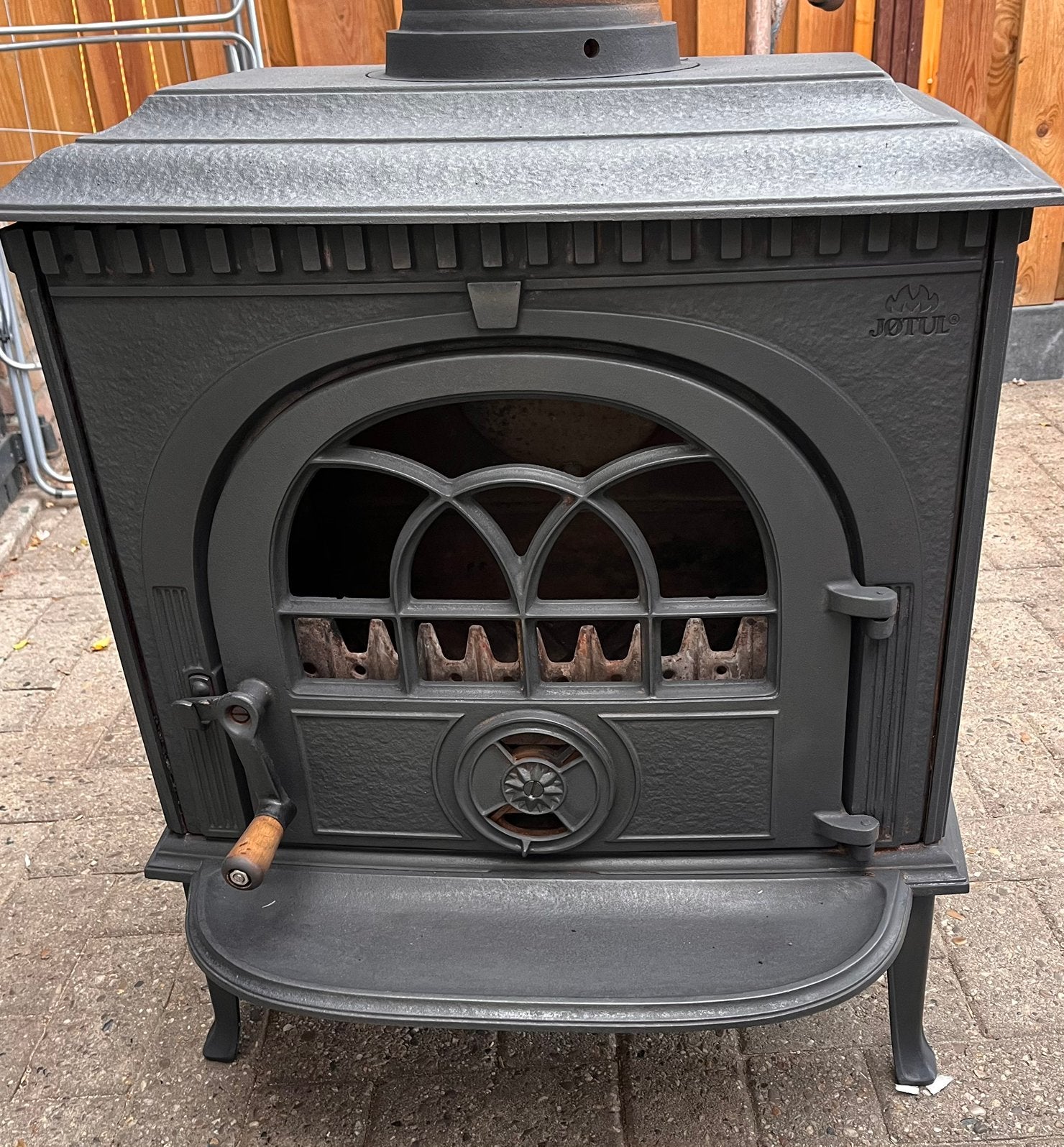 Mooie Houtkachel Jotul F8, Huis en Inrichting, Kachels, Ophalen, Zo goed als nieuw, Hout, Houtkachel