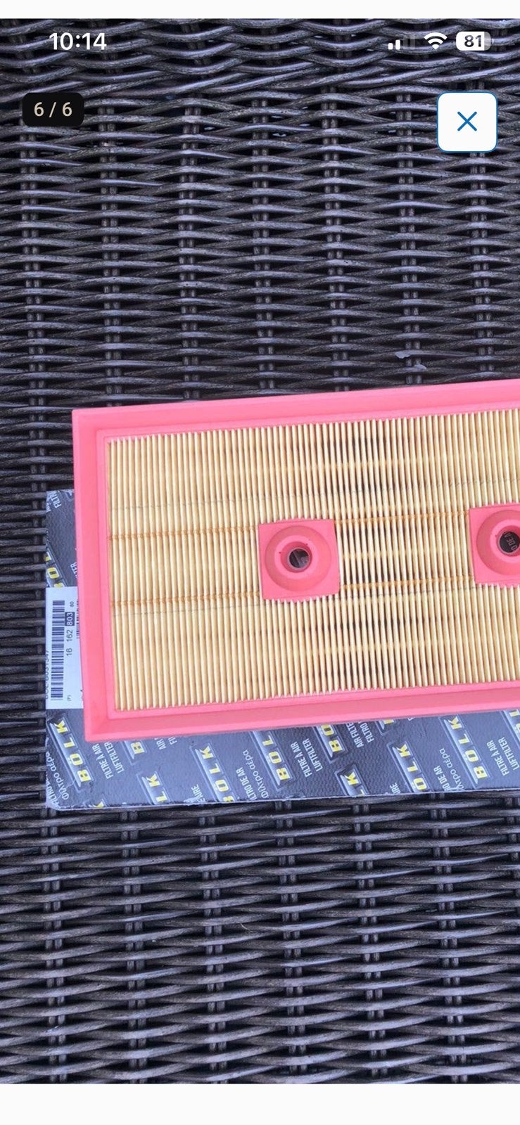 Luchtfilter golf.1.6 fsi, Muziek en Instrumenten, Ophalen of Verzenden, Zo goed als nieuw, Minder dan 50 watt