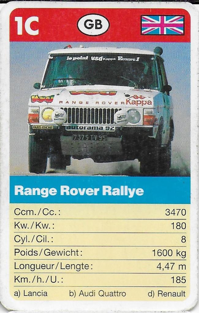 Kw13 autokaartje 1c ranger rover rallye, Ophalen of Verzenden, Zo goed als nieuw, Auto's