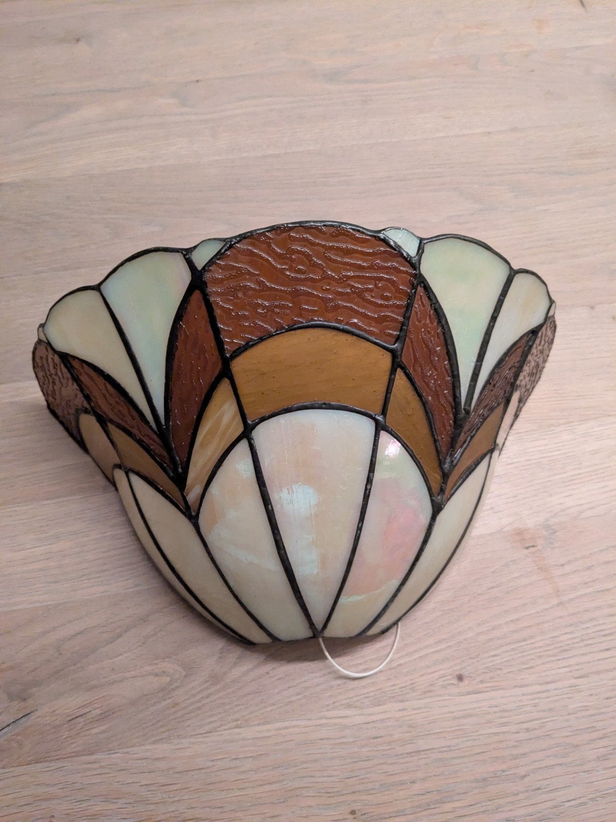 Tiffany wandlamp - glas in lood, Ophalen, E14 (klein), Meerkleurig, Zo goed als nieuw
