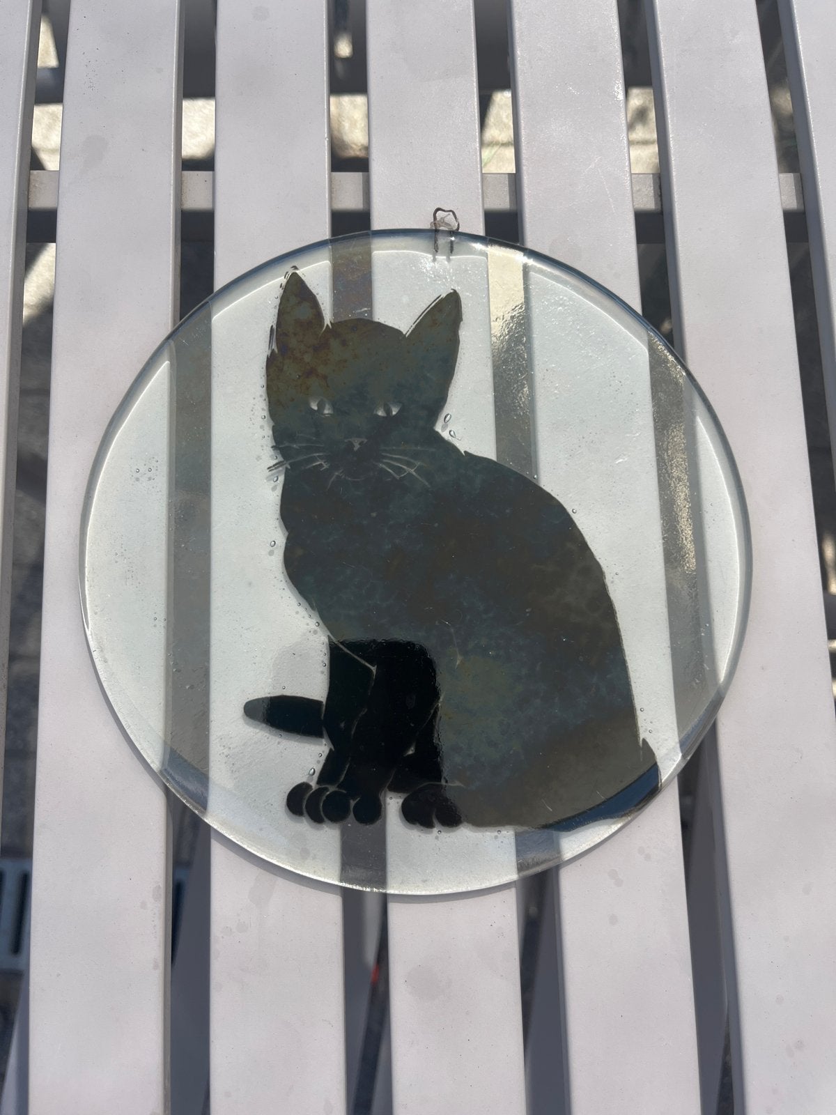 Glazen hanger met zwarte kat, Ophalen, Meerkleurig, Overige stijlen, Zo goed als nieuw
