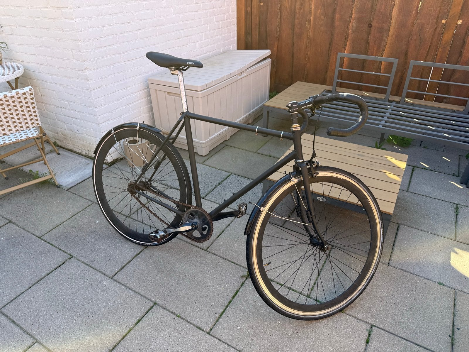 Single speed fiets, jaren '70 frame, 56cm