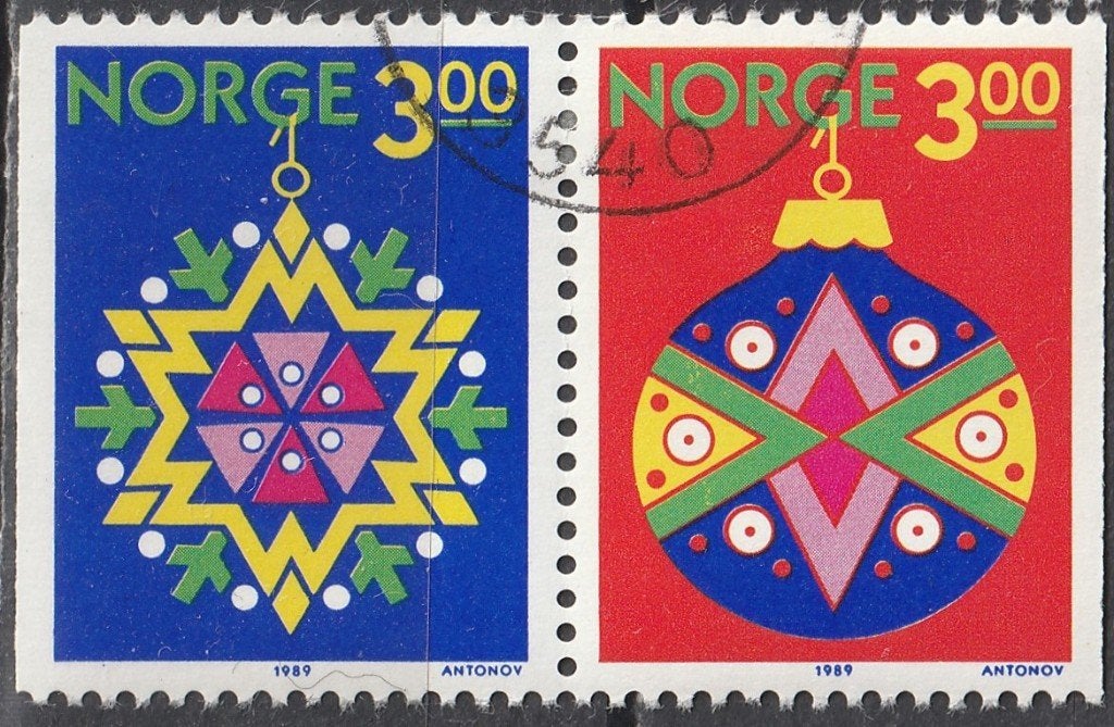 Noorwegen Michel nr. 1035-1036 Gebruikt Paar, Postzegels en Munten, Postzegels | Europa | Scandinavië, Verzenden, Noorwegen, Gestempeld