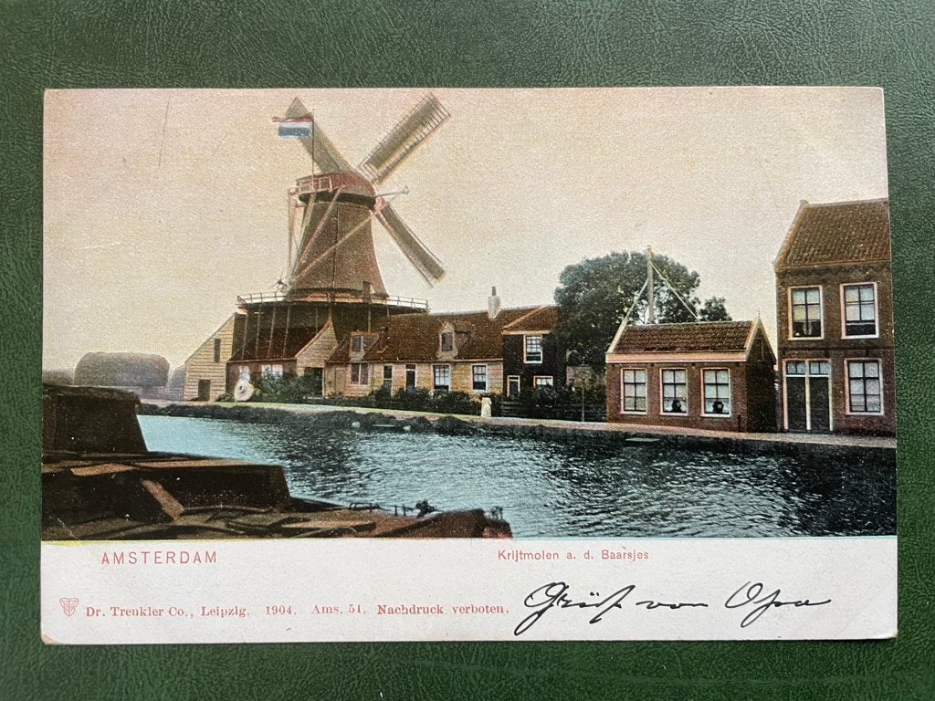 ansichtkaart van Amsterdam , Krijtmolan a. d. Baarsjes., Verzamelen, Verzenden, Voor 1920, Noord-Holland