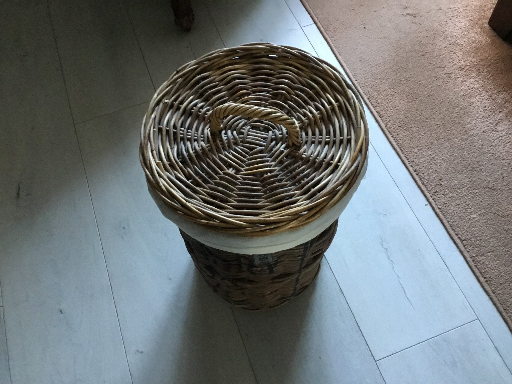 Wasmand Rivièra mason, Huis en Inrichting, Woonaccessoires | Schalen en Manden, Ophalen, Zo goed als nieuw, Rond, Riet