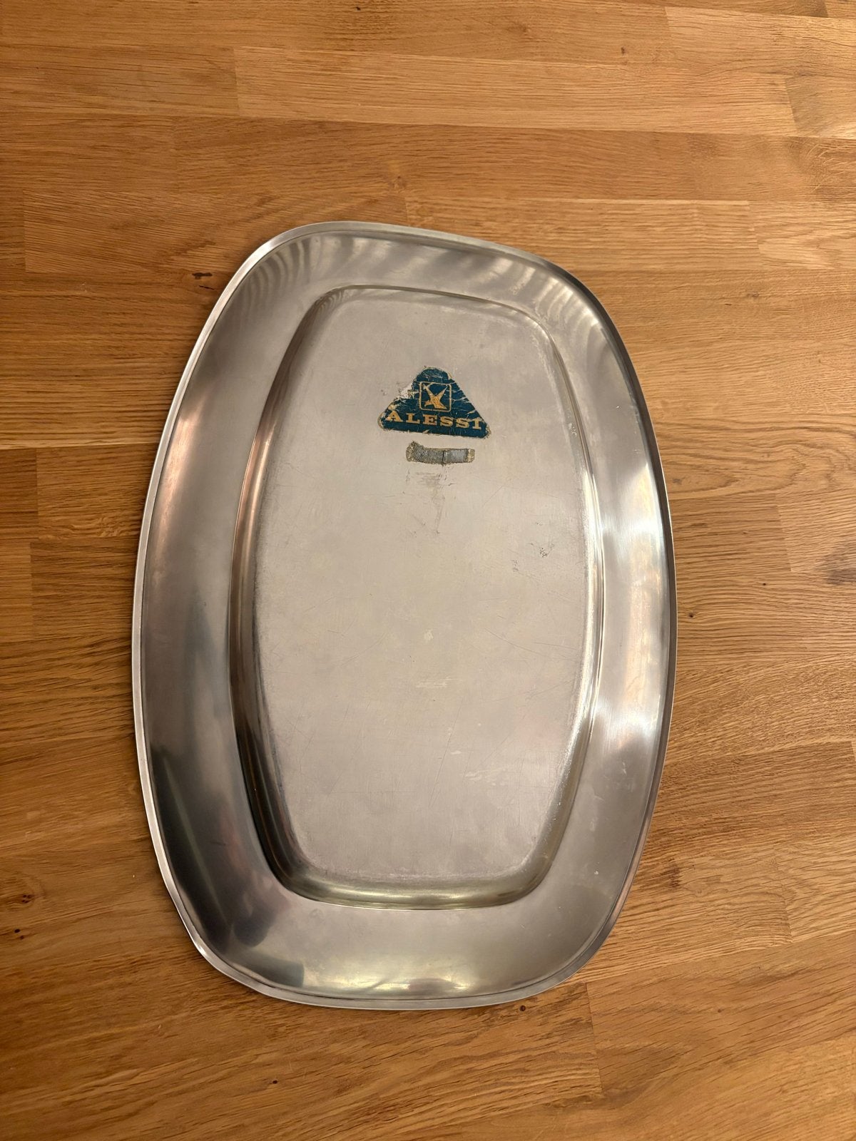 Alessi jaren 60 RVS schaal - Ovaal dienblad, Ophalen, Schaal, Zo goed als nieuw, Metaal