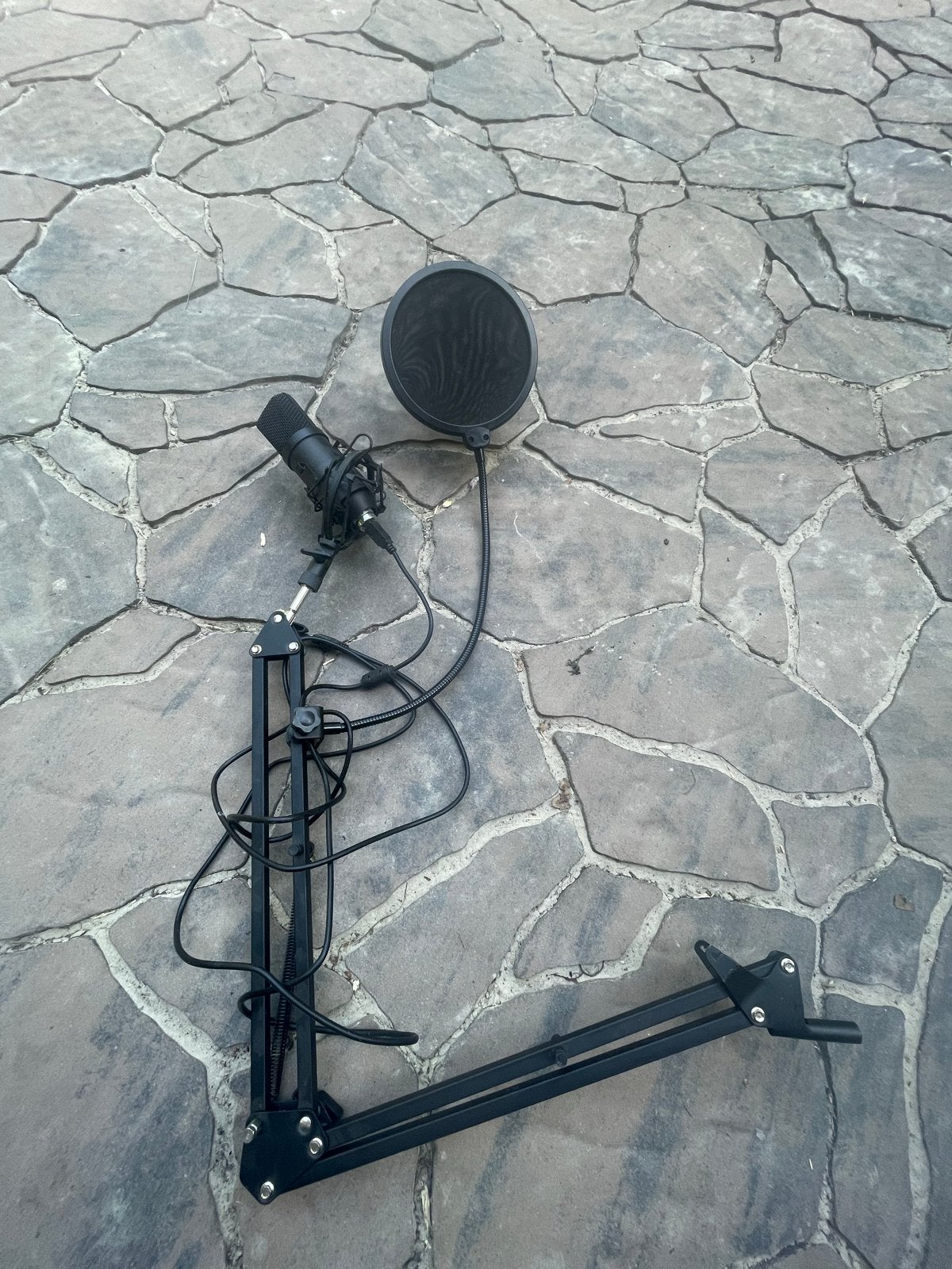 Lifegoods Microfoon met standaard en popfilter, Muziek en Instrumenten, Microfoons, Ophalen, Zo goed als nieuw, Studiomicrofoon