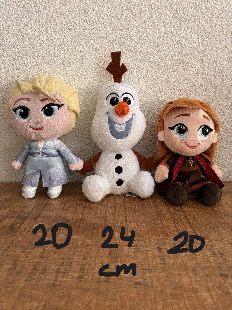 Disney Frozen Knuffels. Anna, Elsa en Olaf. Prima en ZGAN., Disney, Disney, Overige typen, Ophalen of Verzenden