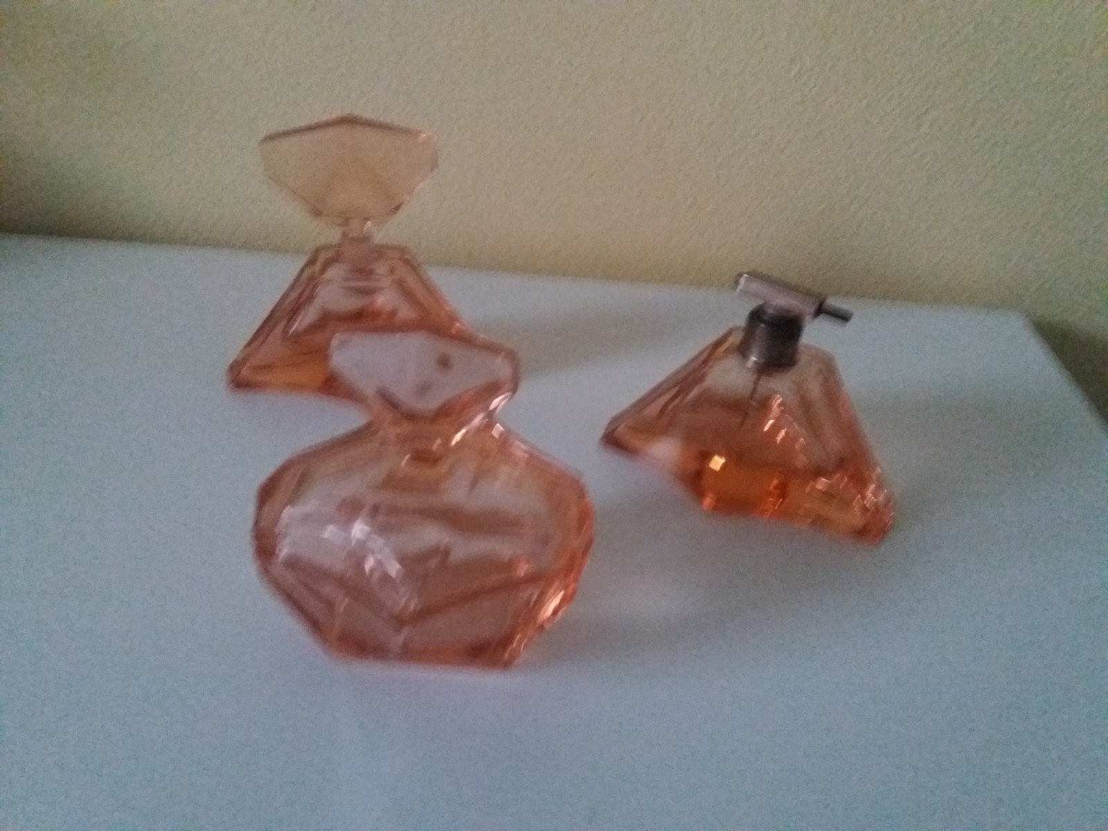vintage kaptafelsetje, Verzamelen, Ophalen of Verzenden, Parfumfles