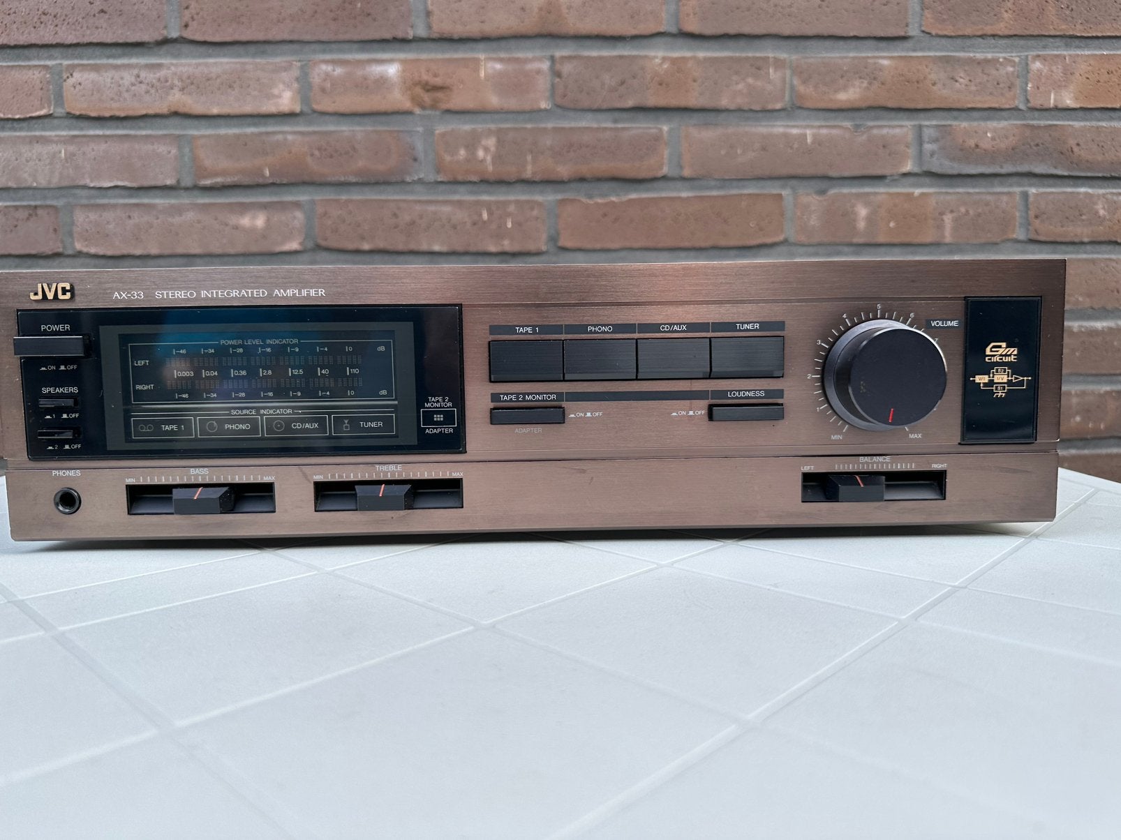 JVC AX-33BK  Versterker, Gebruikt, JVC, Ophalen of Verzenden, 60 tot 120 watt