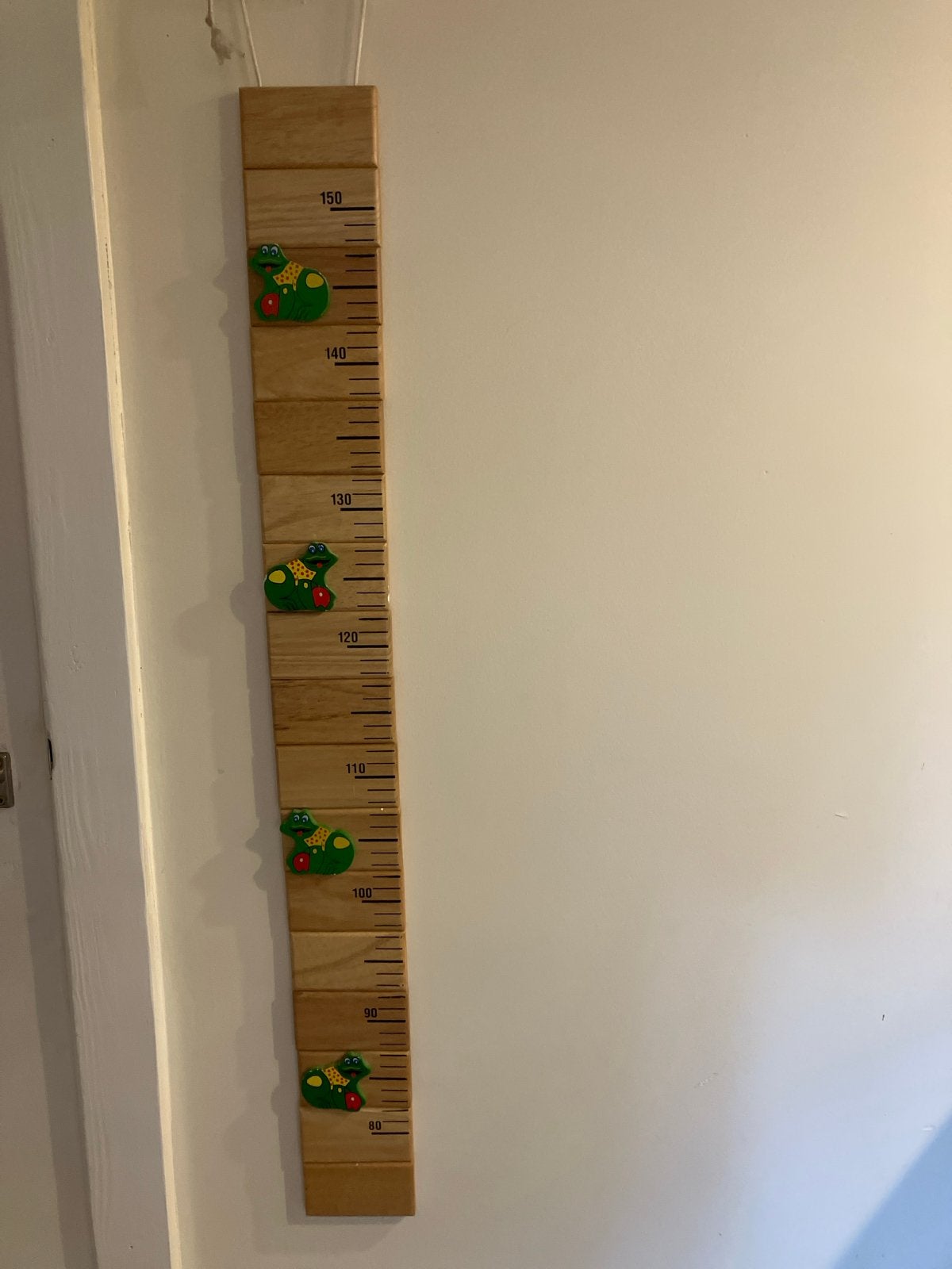 Houten groeimeter met kikkers (80-150 cm), Ophalen of Verzenden, Gebruikt