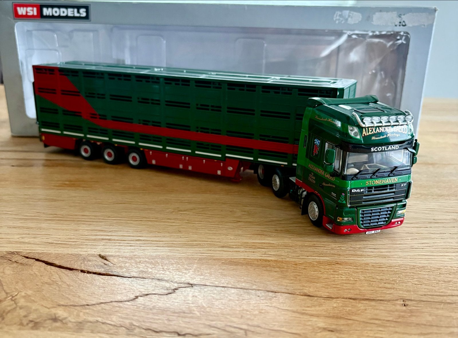 WSI DAF XF Alexander Gauld vrachtwagen met veeoplegger, Ophalen of Verzenden, Zo goed als nieuw, Bus of Vrachtwagen, Overige merken