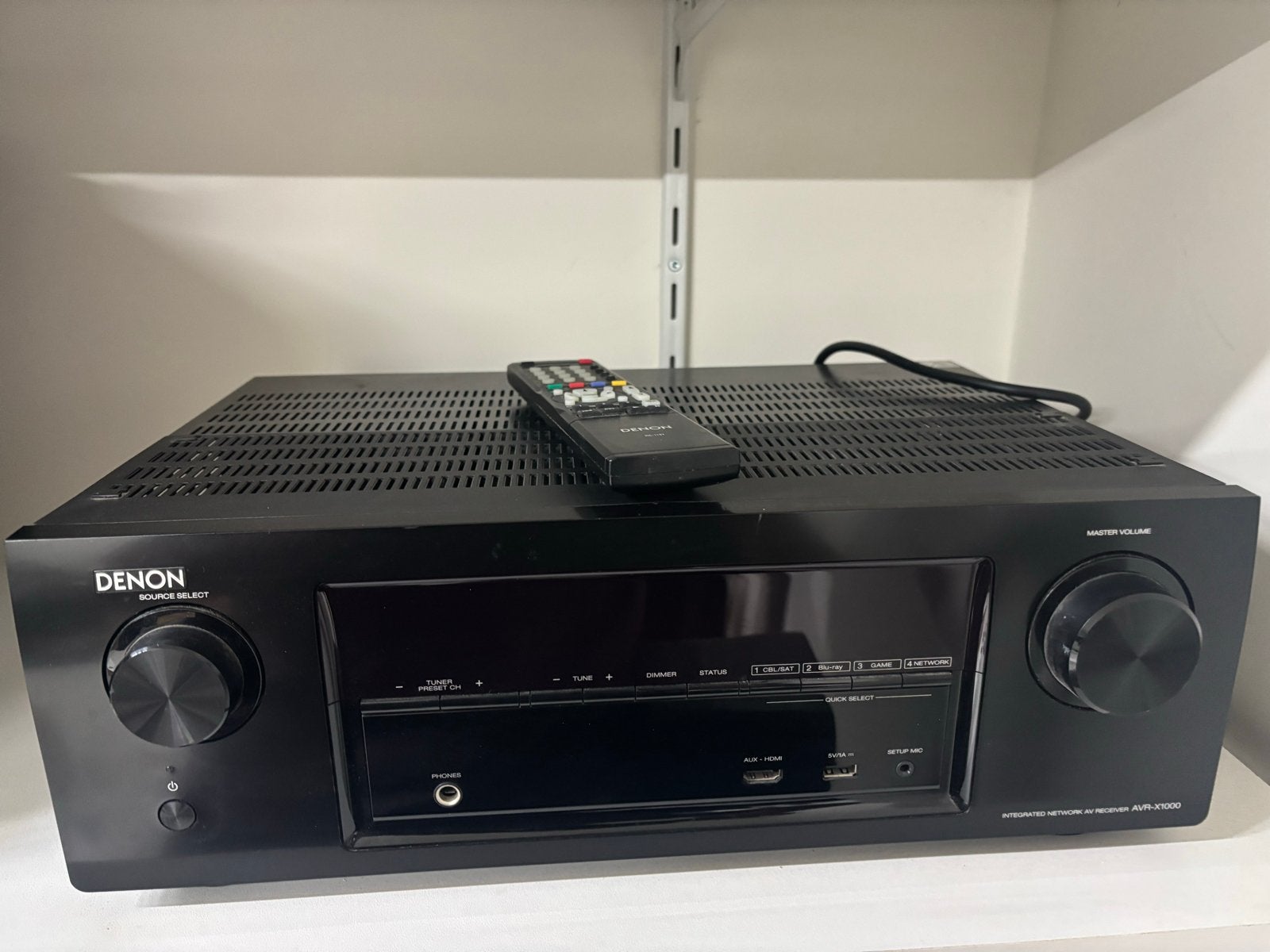 Denon AVR-X1000- Receiver, versterker, Audio, Tv en Foto, Versterkers en Receivers, Gebruikt, Denon, Ophalen of Verzenden, 120 watt of meer