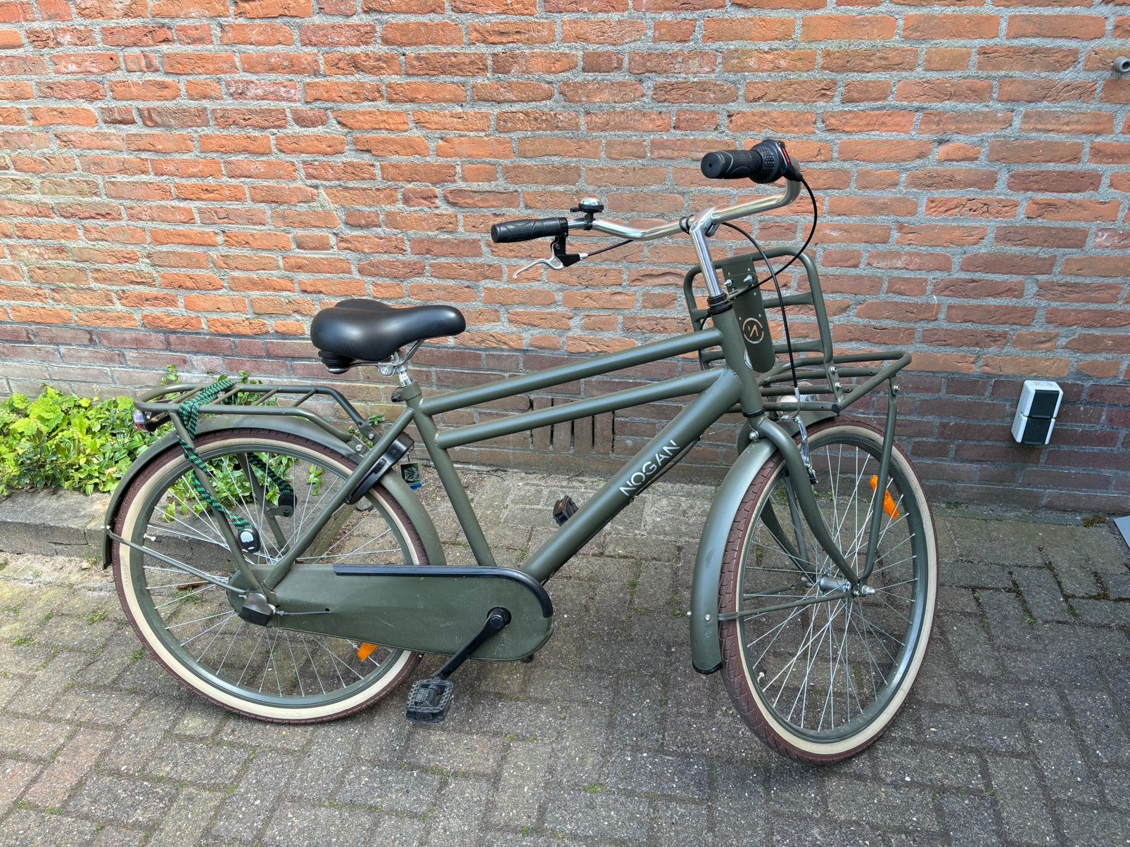 Jongensfiets Nogan 24 inch groen, Ophalen, Zo goed als nieuw, Terugtraprem, Versnellingen