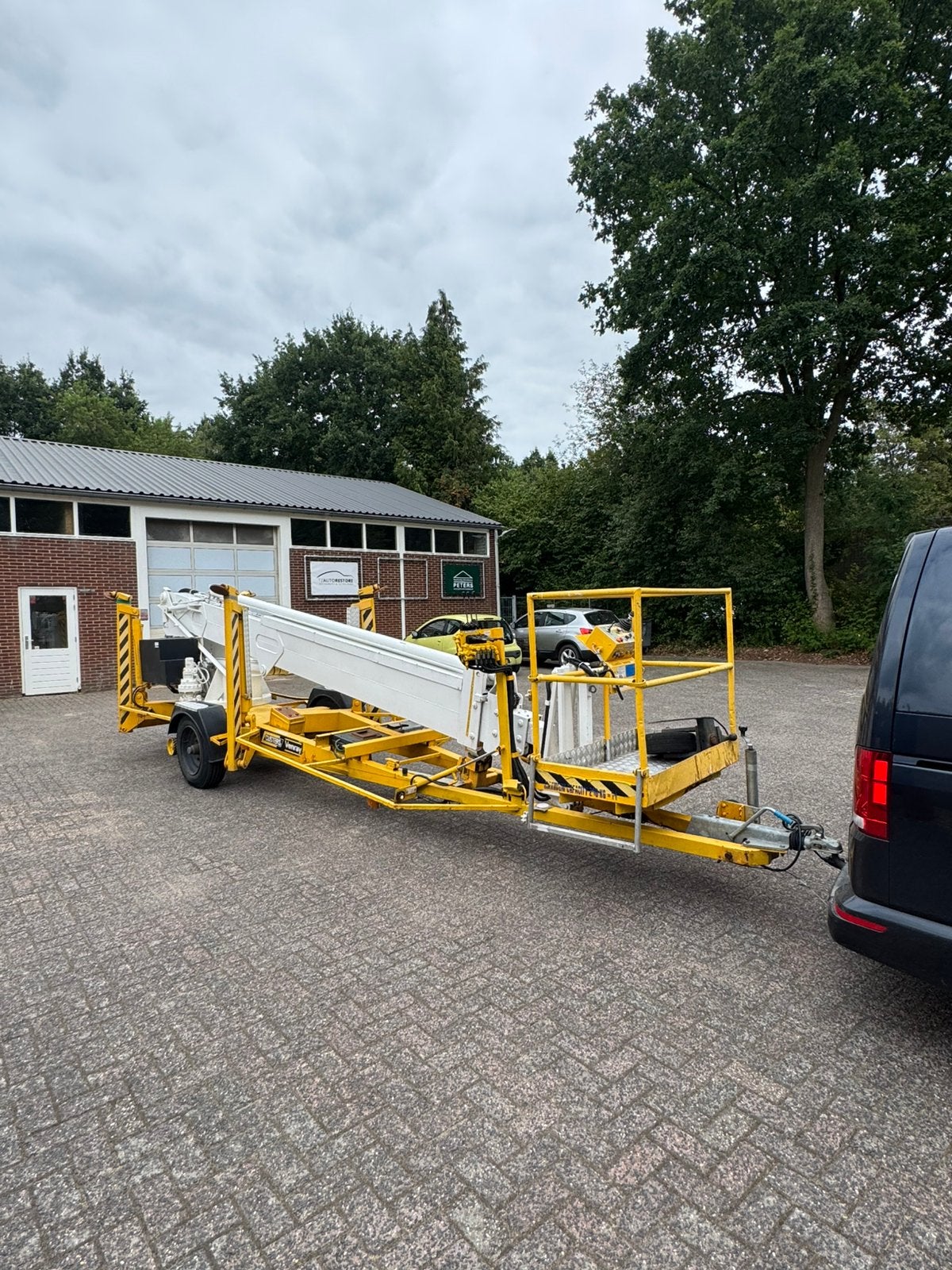 Custers aanhanger hoogwerker 22M movers en originele boek, Ophalen of Verzenden