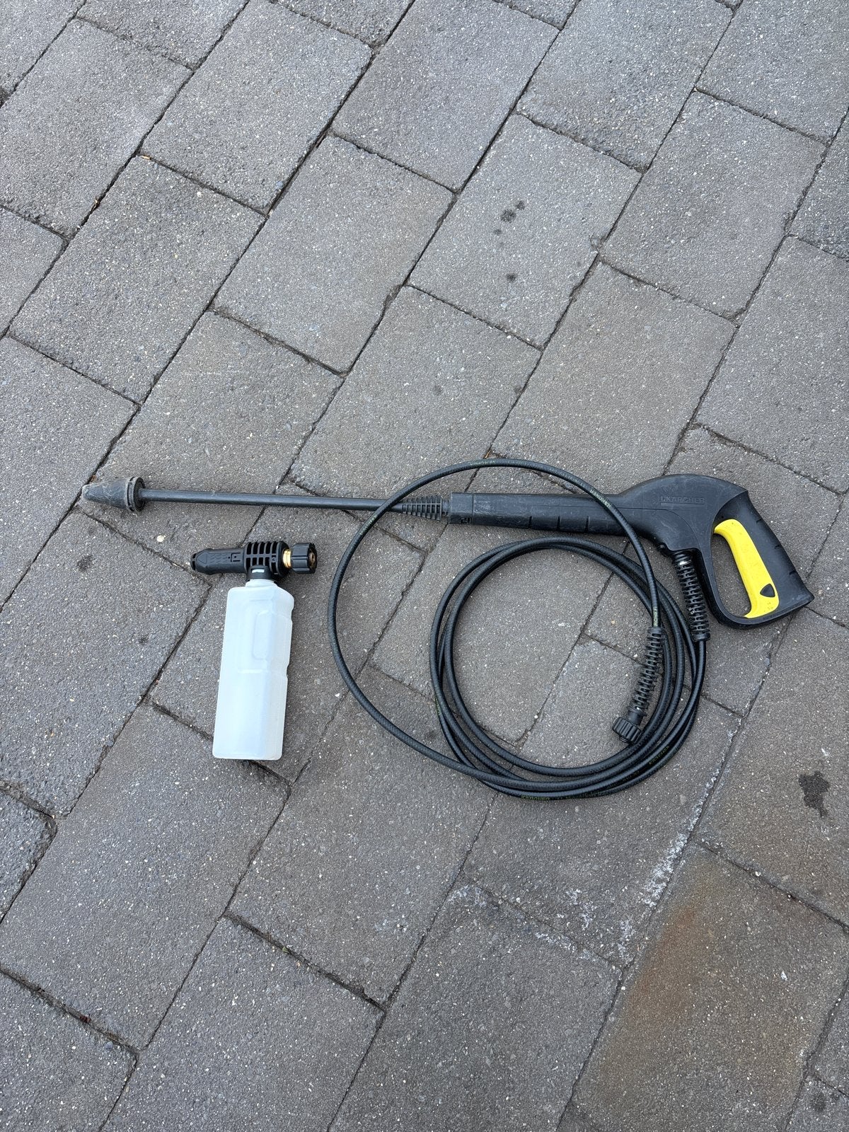 Kärcher hogedrukreiniger met schuimspuit, Ophalen, Gebruikt