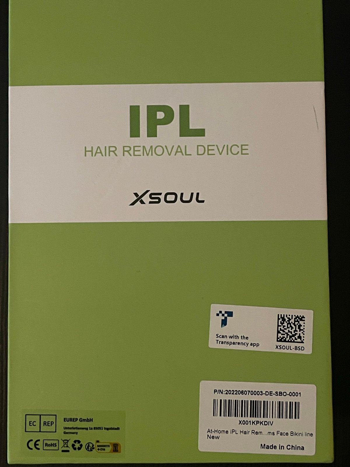 XSOUL IPL Ontharingsapparaat - Nieuw in doos, Ophalen of Verzenden, Nieuw, Scheren en Epileren