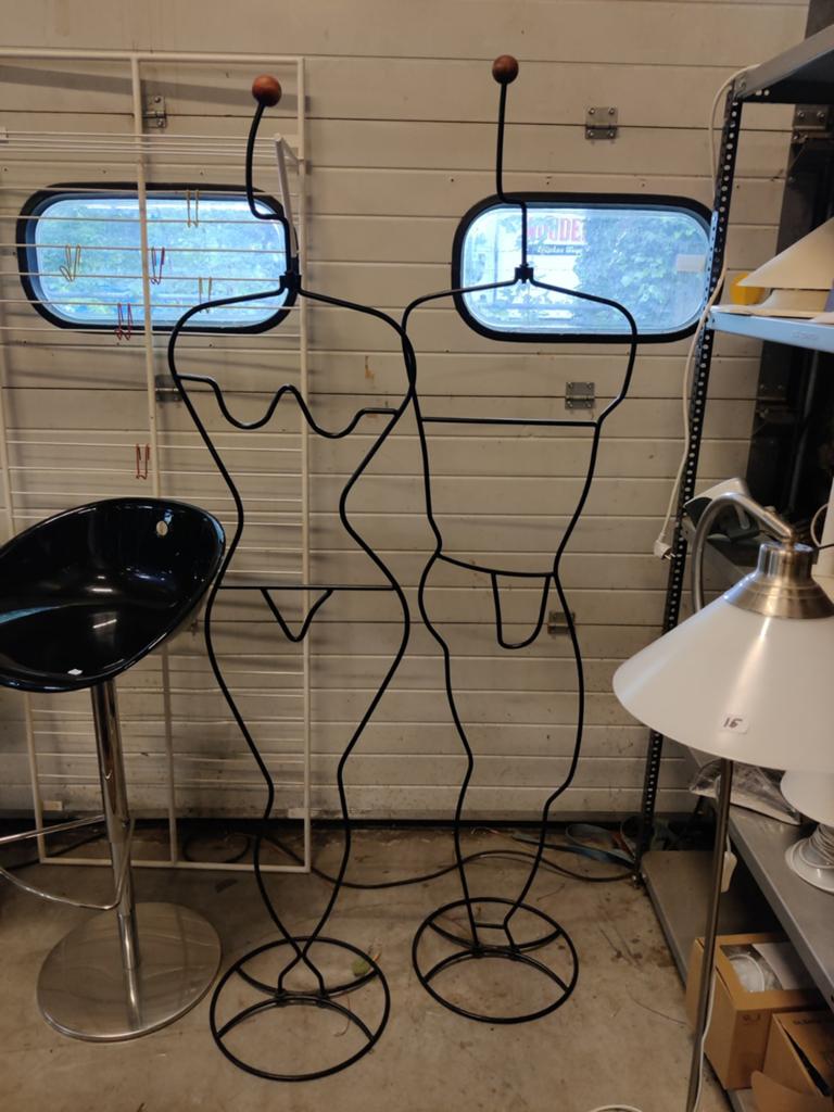 Vintage Ikea Häppen dressboys - set van 2, Huis en Inrichting, Woonaccessoires | Overige, Gebruikt, Metaal, Zwart, Vintage, Ophalen
