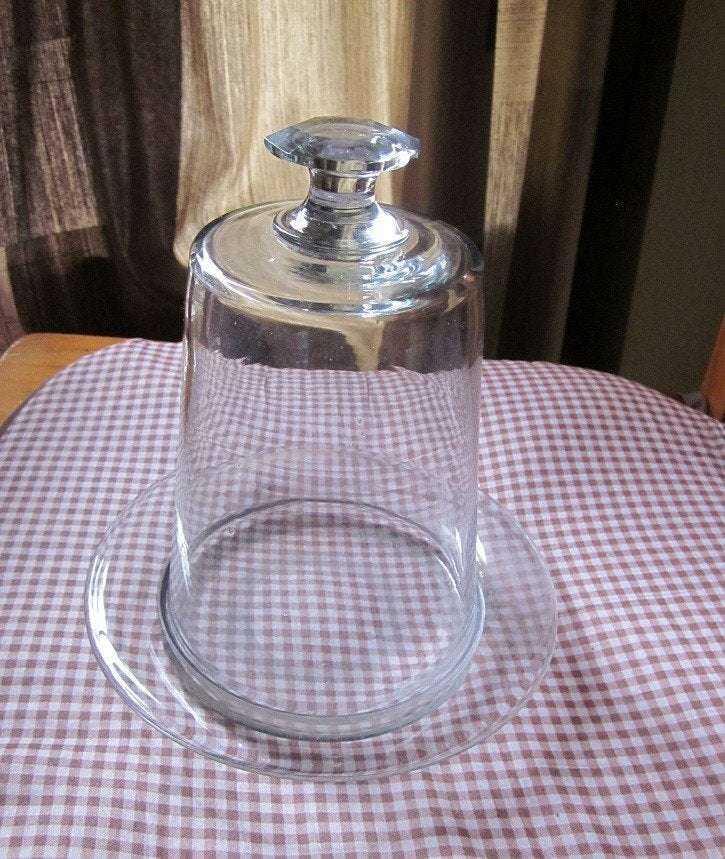 stolp glas brocant glazen cloche kerst deco pasen rond ovaal, Ophalen of Verzenden