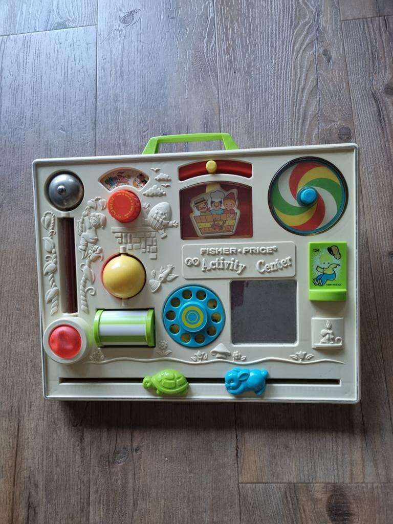 Vintage fisher price activiteiten bord box activity board, Ophalen of Verzenden, Gebruikt, Speelset