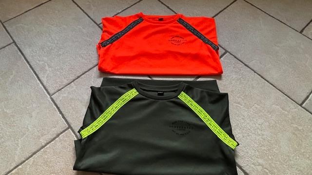 Sweatshirt, trui lange mouwen maat 170 groen en oranje, Ophalen of Verzenden, Gebruikt, Jongen of Meisje, Shirt of Longsleeve
