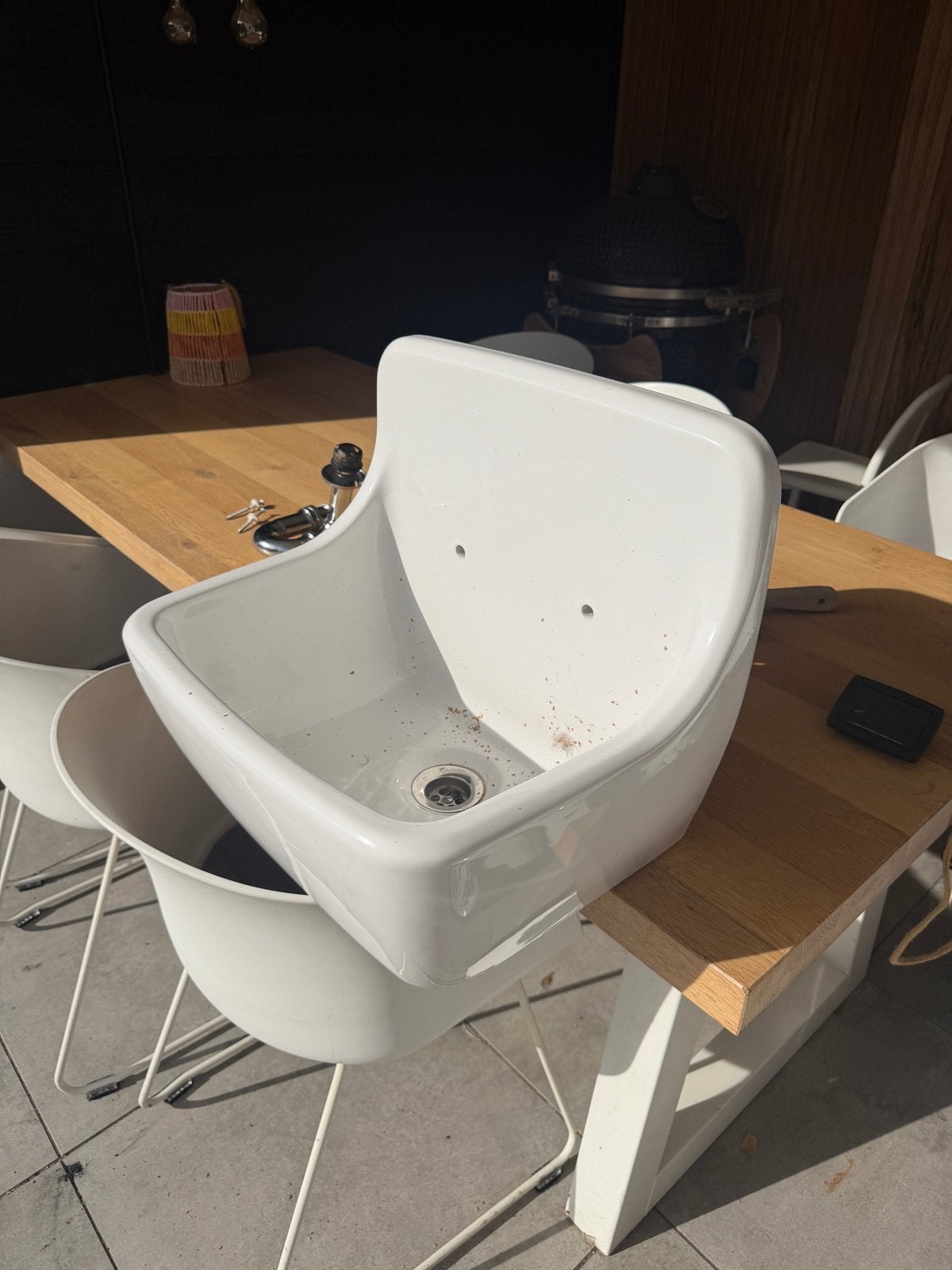 Villeroy & Boch uitstortgootsteen - 2 jaar oud, Ophalen, Steen, ., Zo goed als nieuw