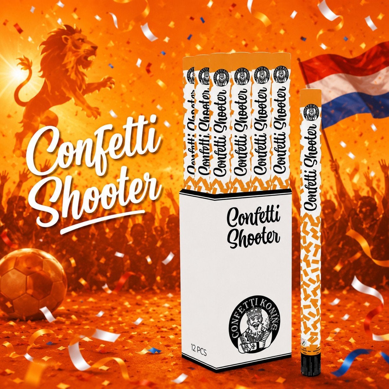 Confetti Shooters - 6 stuks voor elk feest!, Ophalen of Verzenden, Nieuw, Feestartikel, Overige