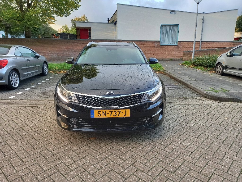 Kia Optima Sportswagon 1.7 Crdi 141pk Dct7 2018 Euro 6 Zwart, 4 cilinders, 1535 kg, 1685 cc, Leder en Stof