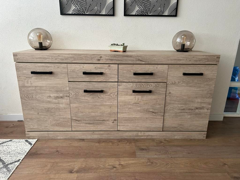 Meubelset: Hoge Kast, Dressoir & Salontafel, Huis en Inrichting, Ophalen, Gebruikt, 150 tot 200 cm, Met lade(s)