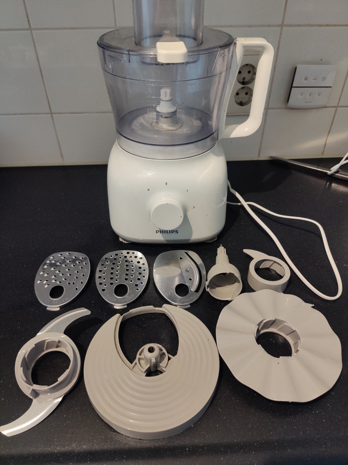 Philips HR7620 keukenmachine met accessoires, Ophalen, Gebruikt