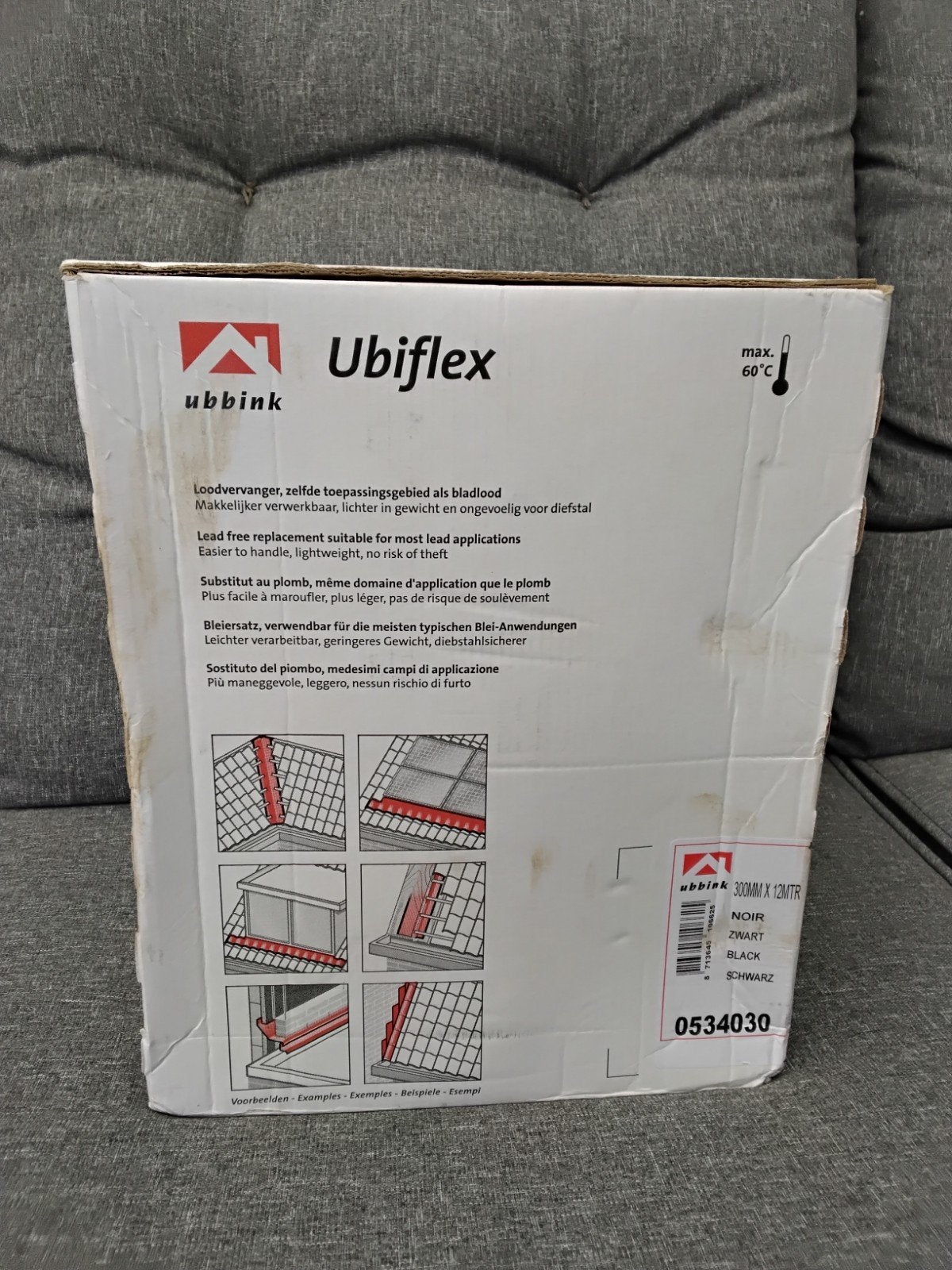 Ubiflex Loodvervanger Nieuwe Rollen - 12m x 300mm, Doe-het-zelf en Verbouw, Ophalen, Nieuw, Zwart, Overige typen