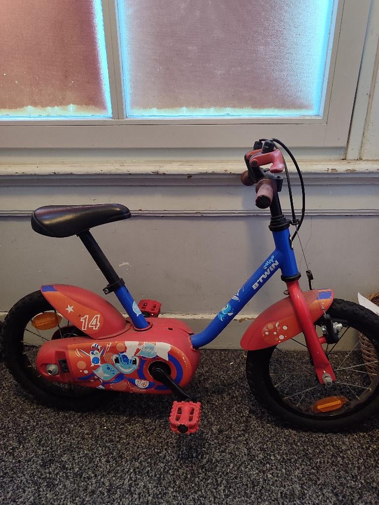 kids fiets, Ophalen, Zijwieltjes, BTWIN, Minder dan 16 inch