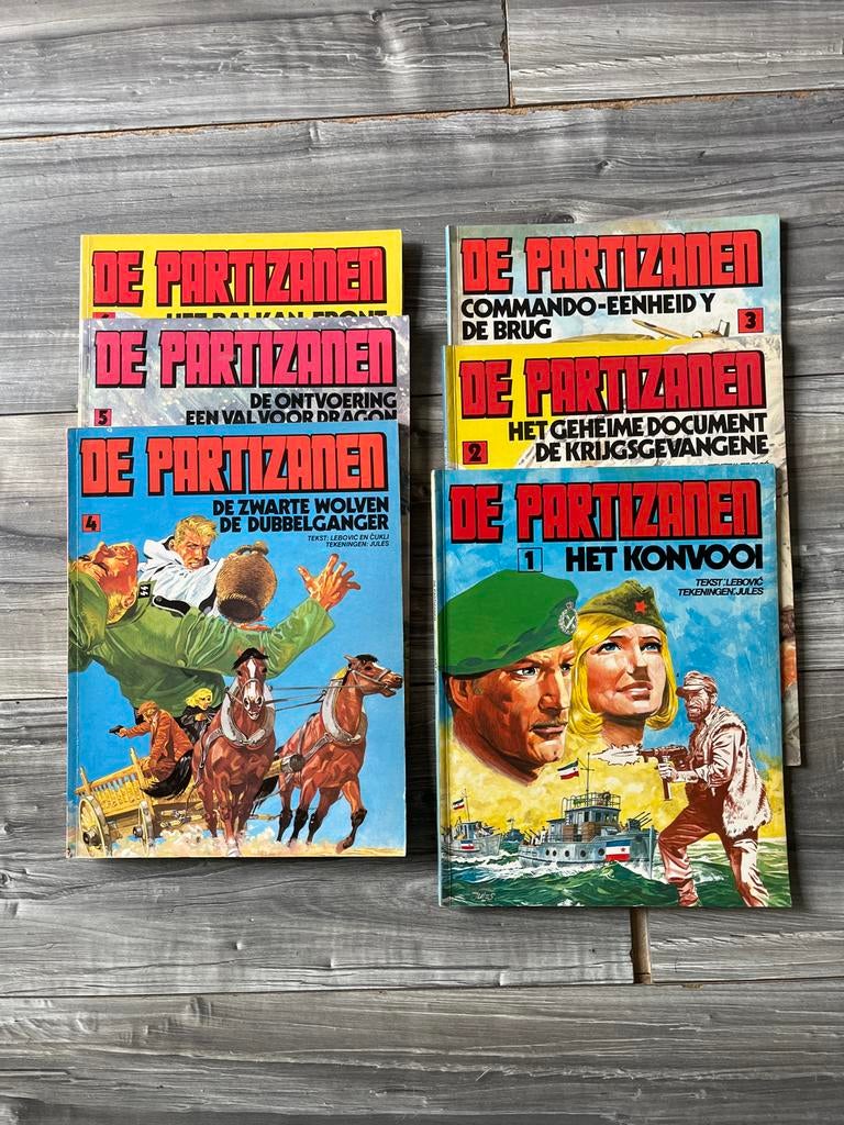 De Partizanen stripboeken - Complete serie (6 delen), Complete serie of reeks, Ophalen, Gelezen