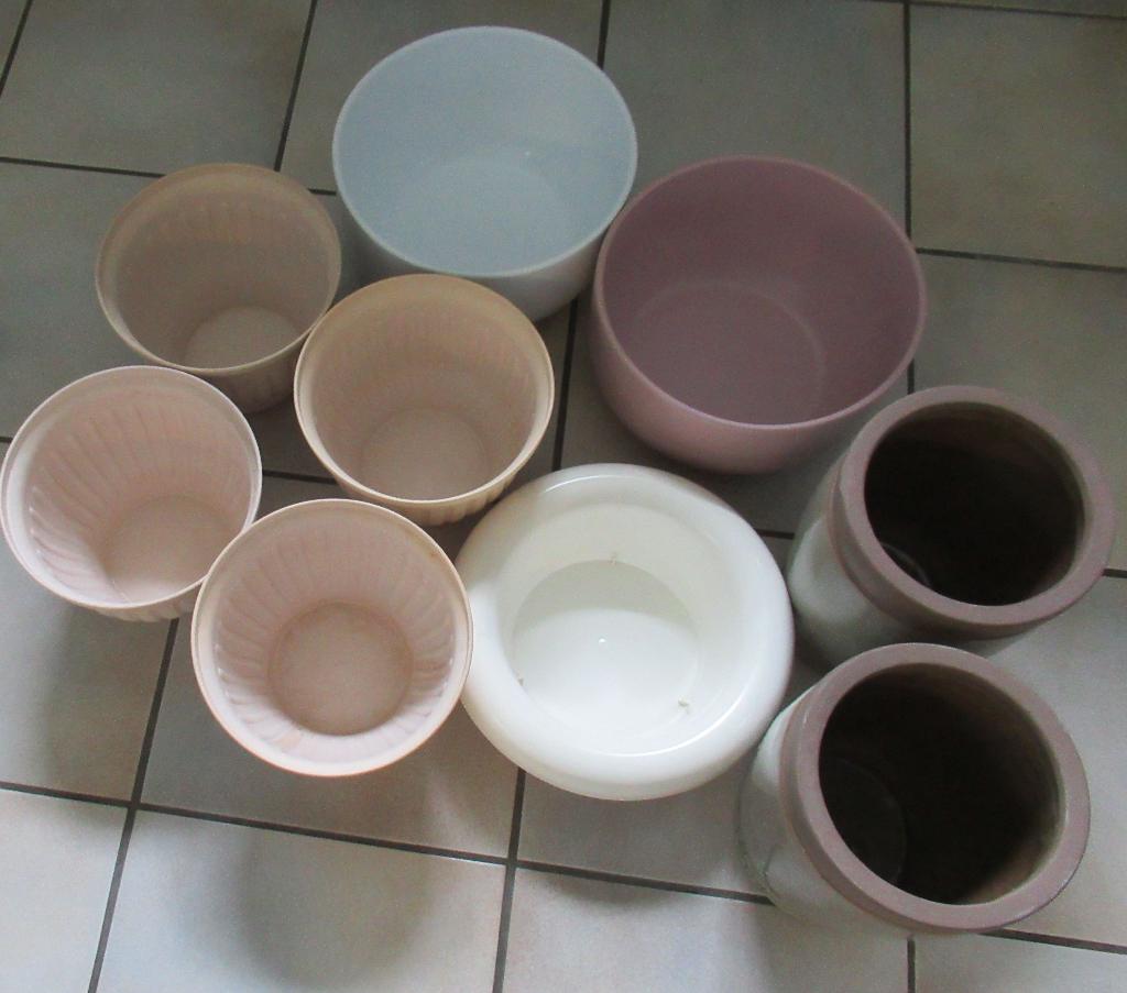 Bloempotten, Tuin en Terras, Bloempotten, Zo goed als nieuw, Aardewerk, Binnen, Balkon, Minder dan 40 cm, Minder dan 25 cm, Rond