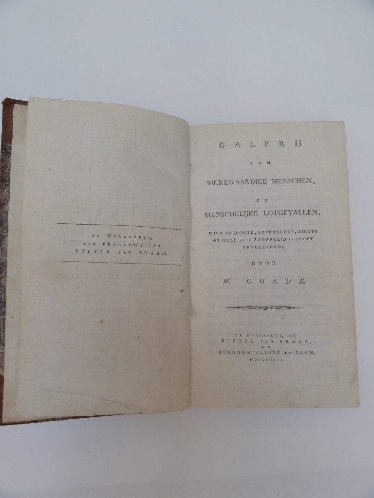Galerij van merkwaardige menschen, W. Goede - van Braam 1813, Ophalen of Verzenden
