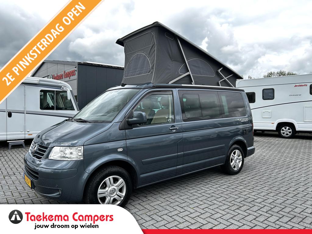 VW T5 California Buscamper Biker uitvoering/4.7m/2009/Euro-4, Buscamper of Camperbus, Volkswagen, Bedrijf, 4 tot 5 meter