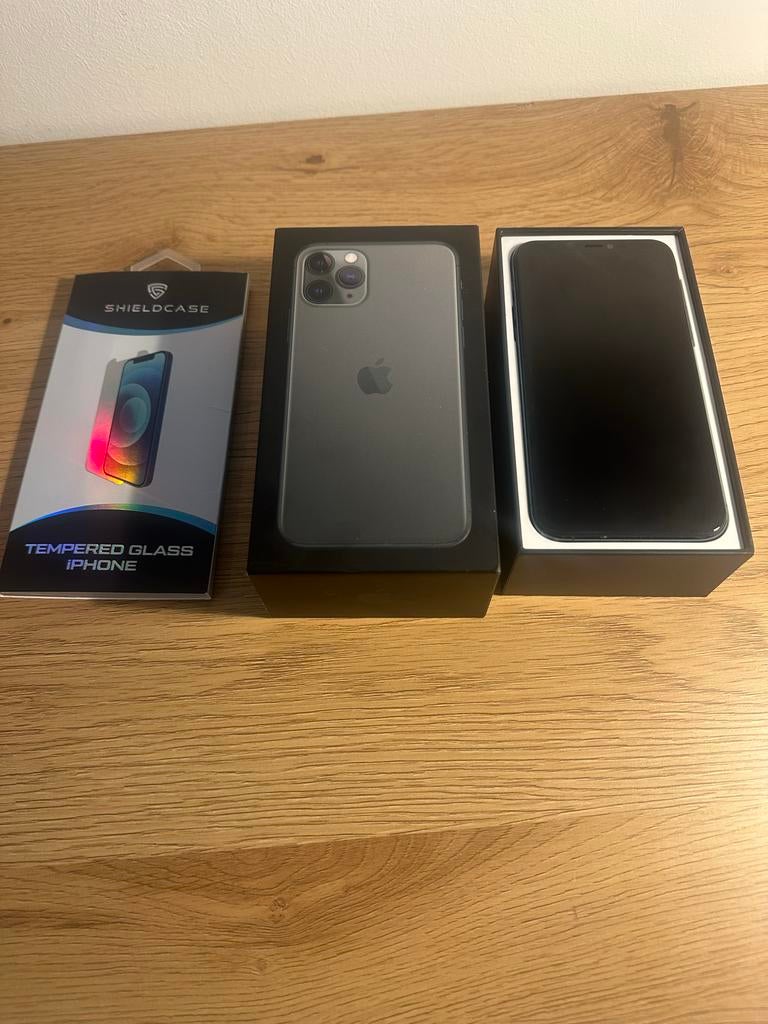 iPhone 11 Pro 256GB Spacegrijs met screenprotector, Telecommunicatie, Mobiele telefoons | Apple iPhone, IPhone 11 Pro Max, Zo goed als nieuw