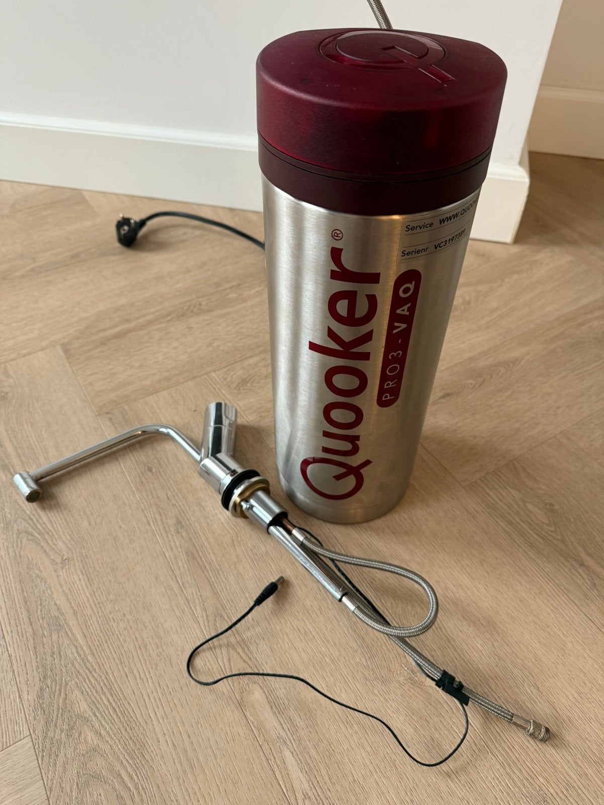 Quooker 3 liter + kraan origineel, Ophalen, Gebruikt, Metaal, Zilver