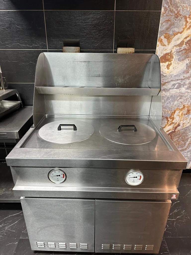 Rofessionele 2-baks gasfriteuse van topmerk betrand, Ophalen, Fornuis, Frituur en Grillen