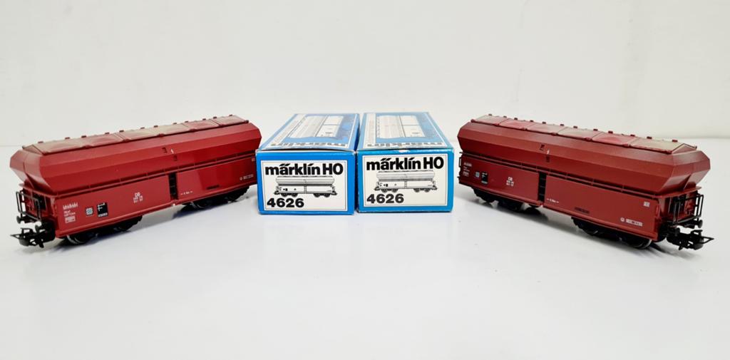 Märklin H0 2x 4626 Klepdeksel bulkwagons in ovp, Hobby en Vrije tijd, Modeltreinen | H0, Wisselstroom, Wagon, Ophalen of Verzenden