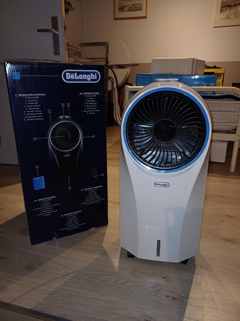 Delonghi air cooler, Ophalen, Minder dan 60 m³, 3 snelheden of meer, Zo goed als nieuw