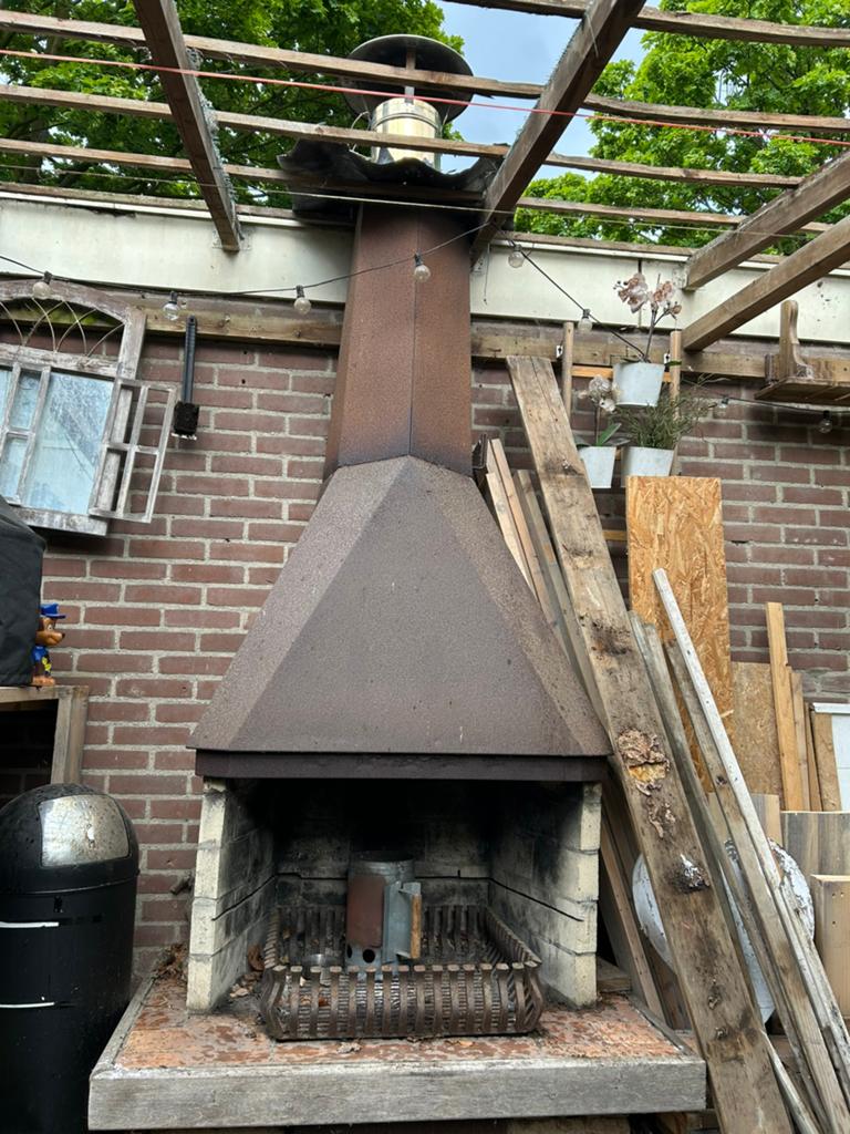 Buiten open haard/barbecue, Tuin en Terras, Tuinhaarden, Ophalen, Gebruikt