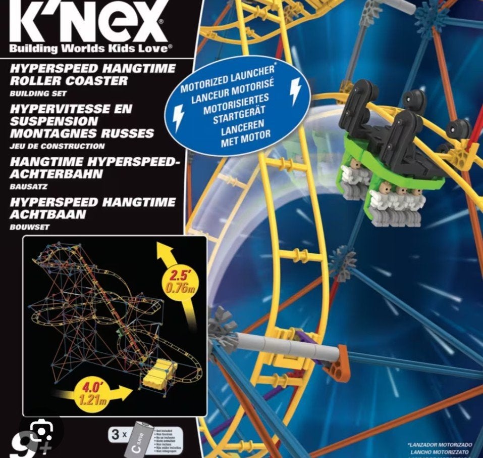 K'nex Hyperspeed Hangtime Achtbaan Bouwset, Verzenden, Zo goed als nieuw, K'nex