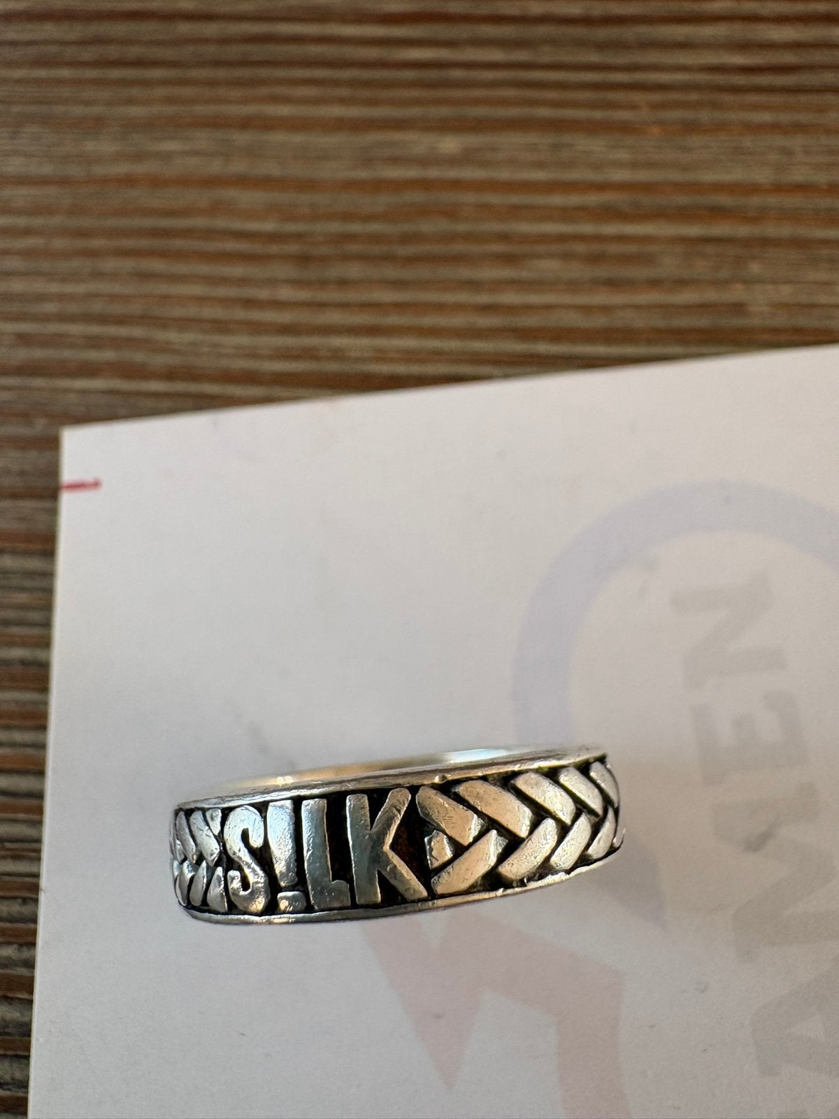 Zilveren Silk ring, Gebruikt, 20 of groter, Ophalen of Verzenden, Dame of Heer